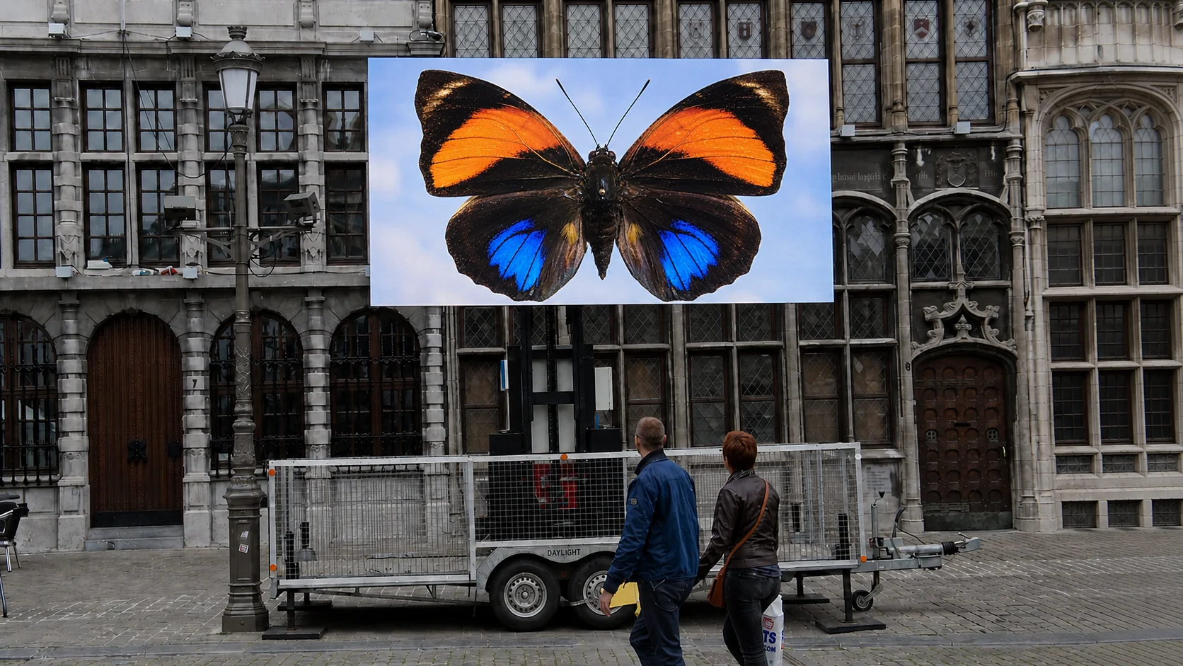 Led2move 4mm toont vlinder met diepe zwarten door 6.200:1 contrast
